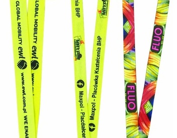 Smycze drukowane fluo, neonowe 